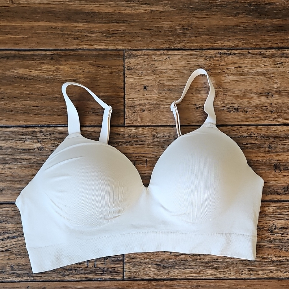 Cream Truekind‎ Supportive Comfort Wireless Shaping Bra XL